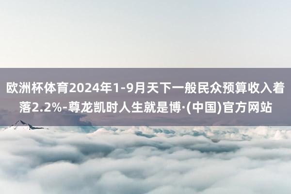 欧洲杯体育2024年1-9月天下一般民众预算收入着落2.2%-尊龙凯时人生就是博·(中国)官方网站