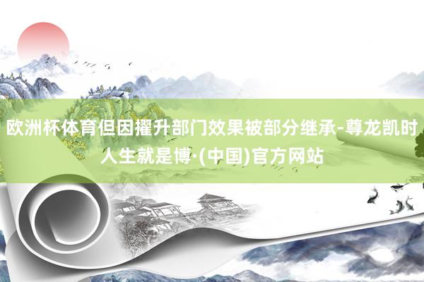欧洲杯体育但因擢升部门效果被部分继承-尊龙凯时人生就是博·(中国)官方网站