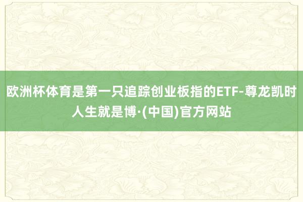 欧洲杯体育是第一只追踪创业板指的ETF-尊龙凯时人生就是博·(中国)官方网站